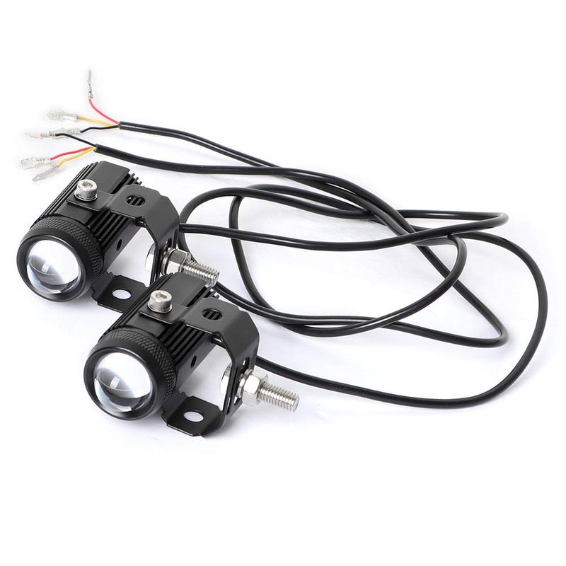 EXZEIT Led Driving Light for Motorcycle, Amber Light, High Low Beam Function Fog Lights Headlights for Bike Polaris Yamaha Can Am ATV UTV, 12/24V, 30W, 6000 Lumens 2 pcs (Amber Light) - Image 5